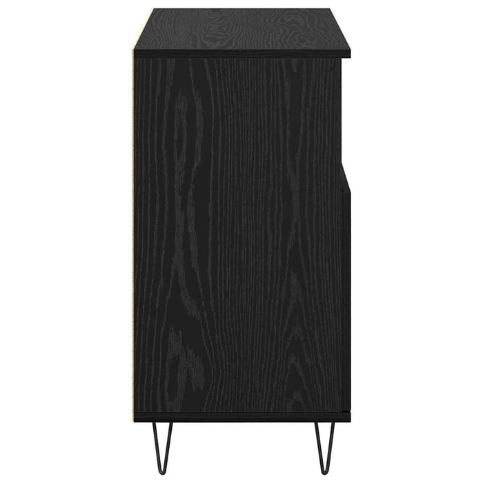 Credenza 2 pz-Set di 2 Buffet-Armadio da cucina Rovere Nero 60 x 35 x 70 cm 901716