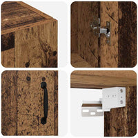 vidaXL Armadi da Muro 2 pcs Legno vecchio 69.5 x 34 x 90 cm