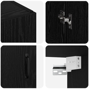 Armadi da Muro 2 pcs Rovere nero 69.5 x 34 x 90 cm 3394553