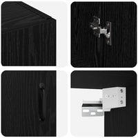 vidaXL Armadi da Muro 2 pcs Rovere nero 69.5 x 34 x 90 cm