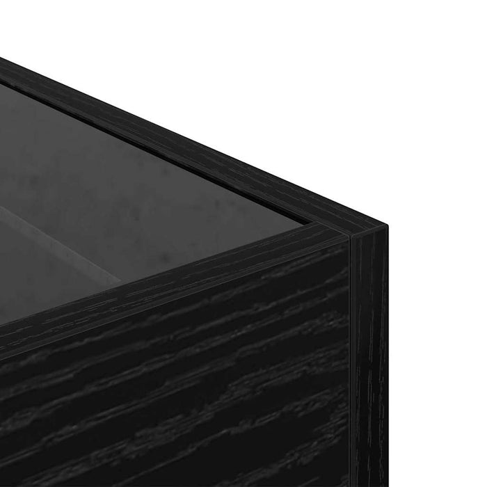 vidaXL Armadio con luci a corde decorative Rovere nero 40 x 40 x 30 cm