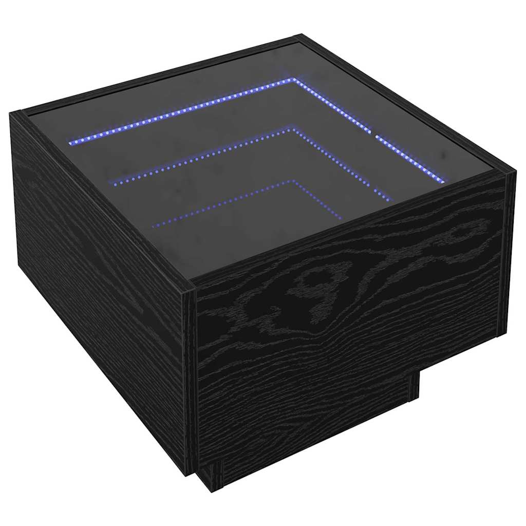 vidaXL Armadio con luci a corde decorative Rovere nero 40 x 40 x 30 cm