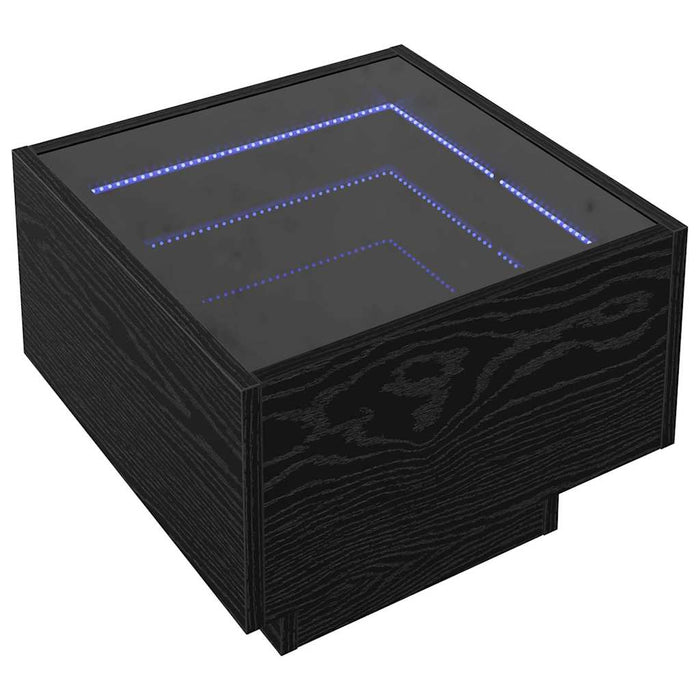 vidaXL Armadio con luci a corde decorative Rovere nero 40 x 40 x 30 cm