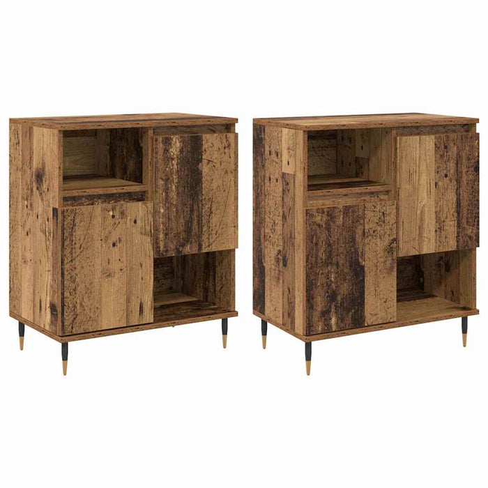 vidaXL Sideboards 2 pcs Legno vecchio 120 x 35 x 70 cm