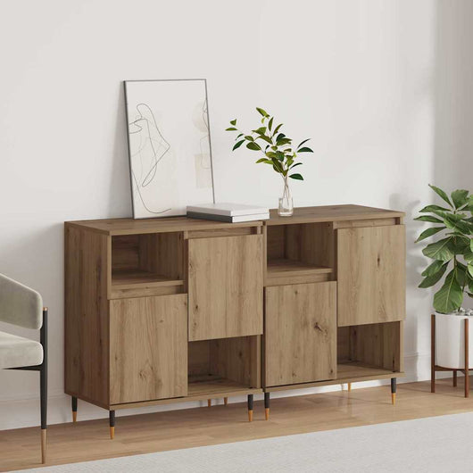 vidaXL Sideboards 2 pcs rovere artigianale 120 x 35 x 70 cm