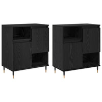 vidaXL Sideboards 2 pcs Rovere nero 120 x 35 x 70 cm Legno multistrato