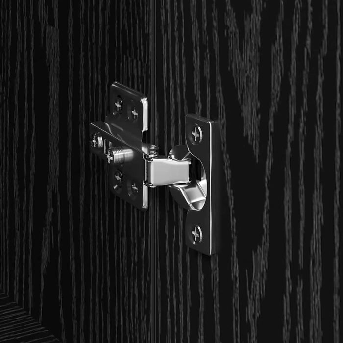 vidaXL Sideboards 3 pcs Rovere nero 180 x 35 x 70 cm Legno multistrato