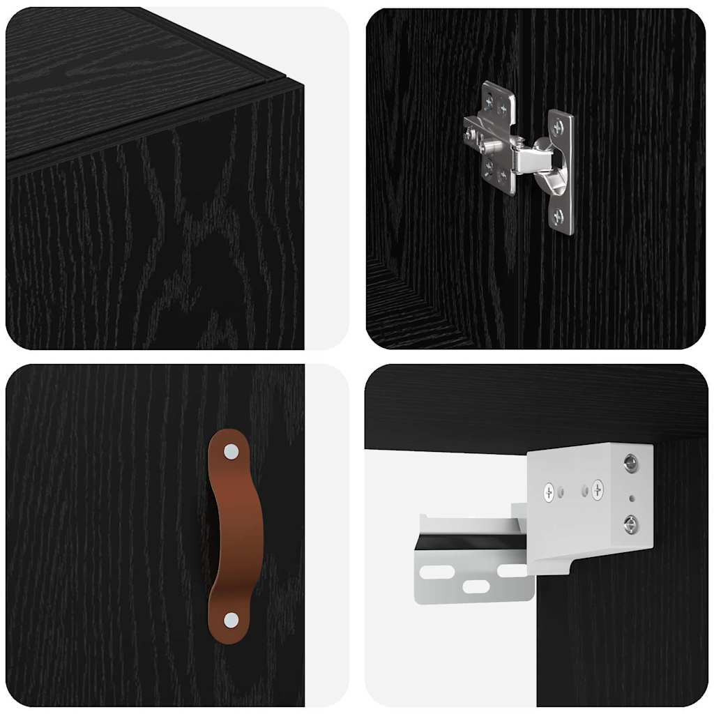 Armadi da Muro 2 pcs Rovere nero 69.5 x 34 x 90 cm 3394574