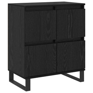 vidaXL Sideboards 3 pcs Rovere nero 180 x 35 x 70 cm Legno multistrato