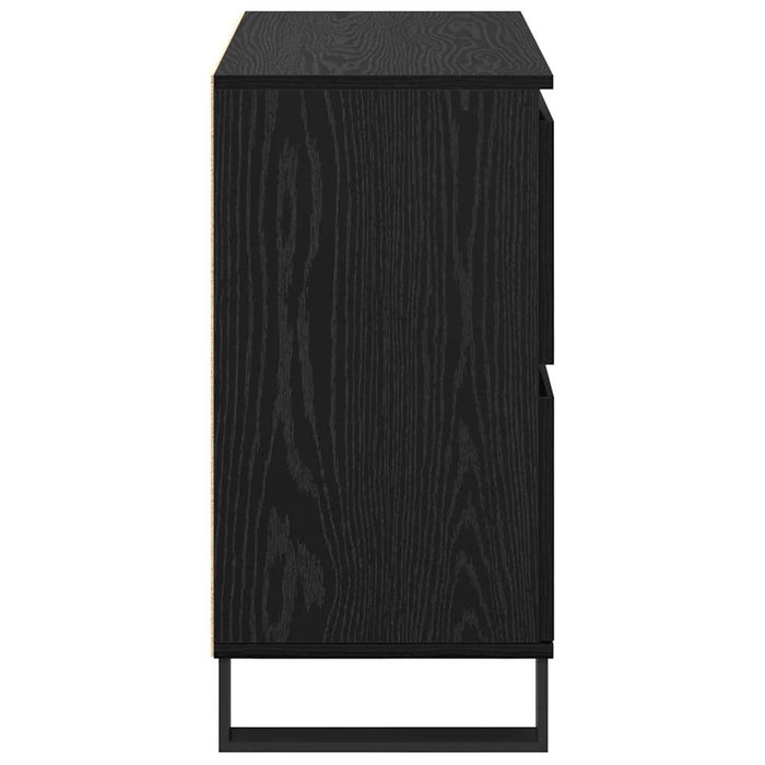 vidaXL Sideboards 3 pcs Rovere nero 180 x 35 x 70 cm Legno multistrato