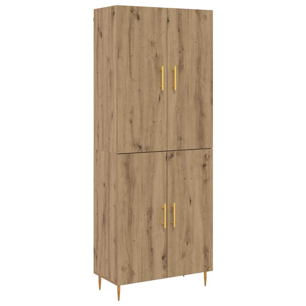 vidaXL Credenza rovere artigianale 69,5 x 34 x 180 cm