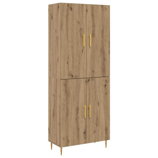 vidaXL Credenza rovere artigianale 69,5 x 34 x 180 cm