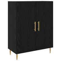 vidaXL Credenza Rovere nero 69,5 x 34 x 180 cm Legno multistrato