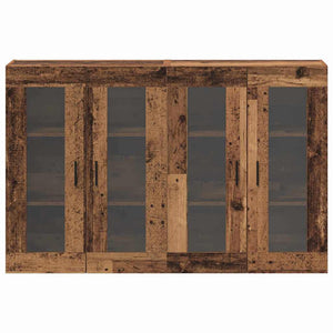 vidaXL Armadi da Muro 2 pcs Legno vecchio 69.5 x 34 x 90 cm