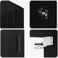 vidaXL Armadi da Muro 2 pcs Rovere nero 69.5 x 34 x 90 cm