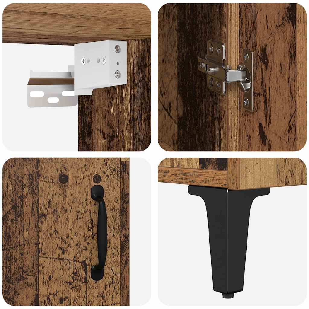 Credenza 2 pz-Set di 2 Buffet-Armadio da cucina Legno vecchio Legno multistrato 256374