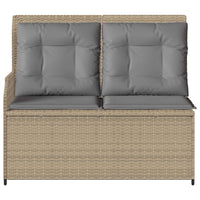 Panchina da giardino con cuscino Beige Poly Rattan 3394452