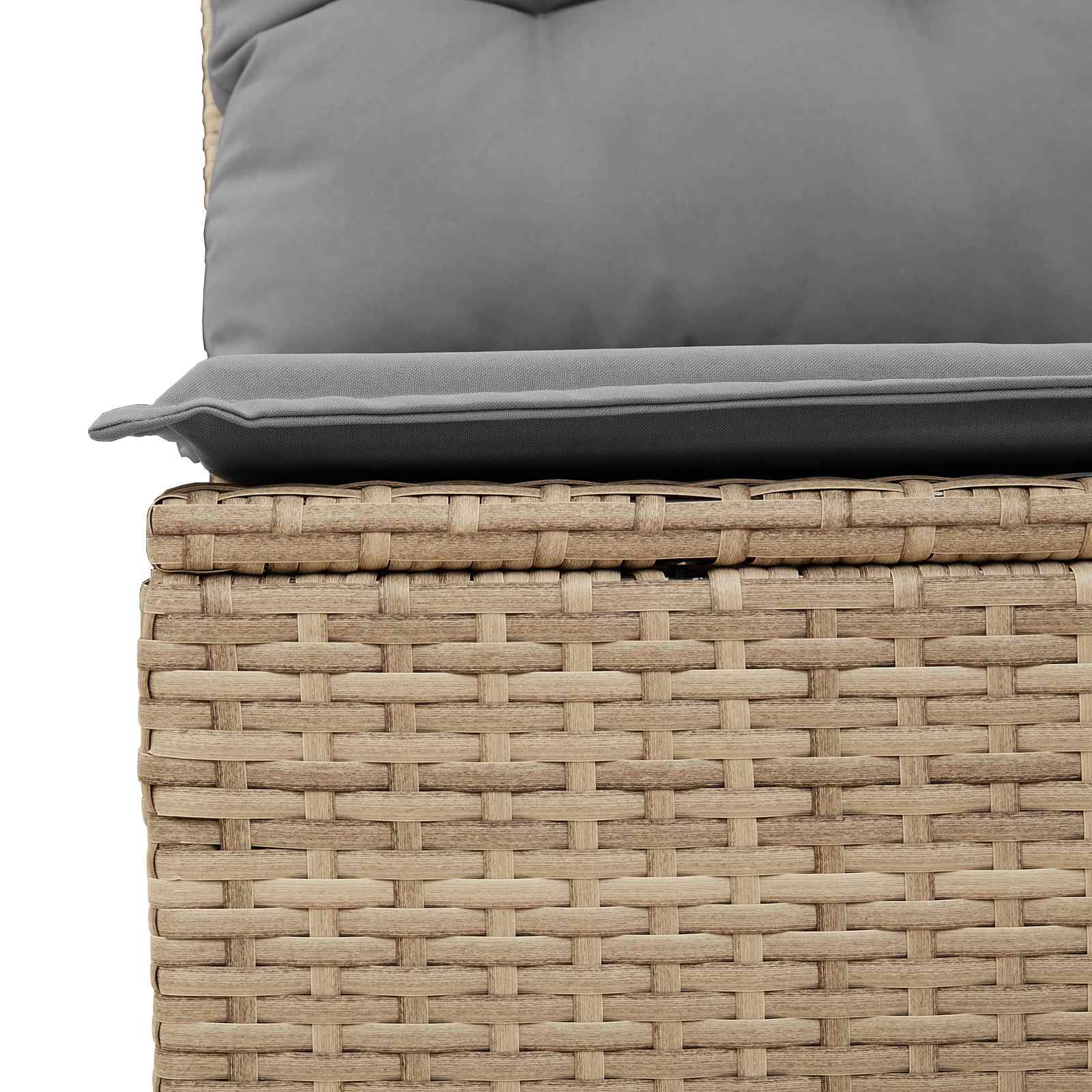 Panchina da giardino con cuscino Beige Poly Rattan 3394470