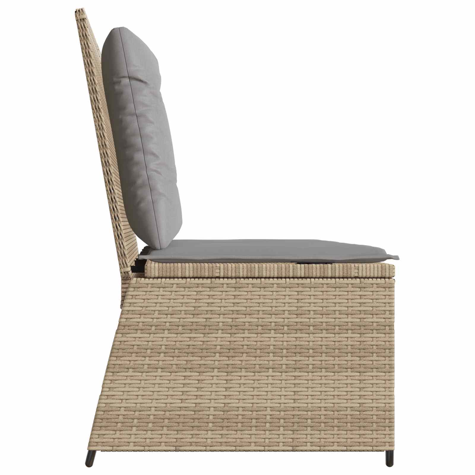 Panchina da giardino con cuscino Beige Poly Rattan 3394470