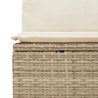 Panchina da giardino con cuscino Beige Poly Rattan 3394471