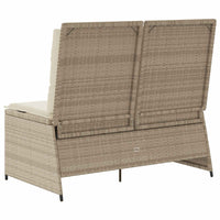 Panchina da giardino con cuscino Beige Poly Rattan 3394471