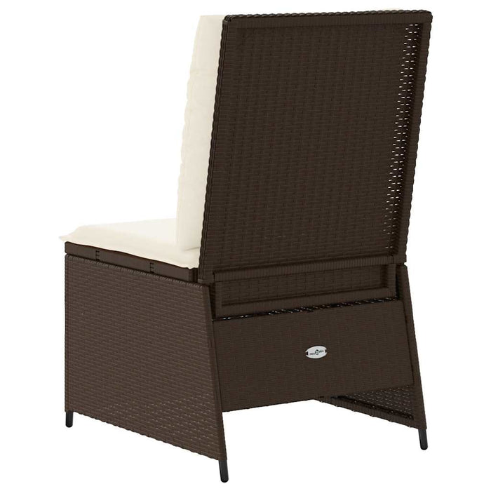 Divano da giardino con cuscino-Sofa da Giardino-Divano da esterno Nero e Bianco Crema polyrattan 513660