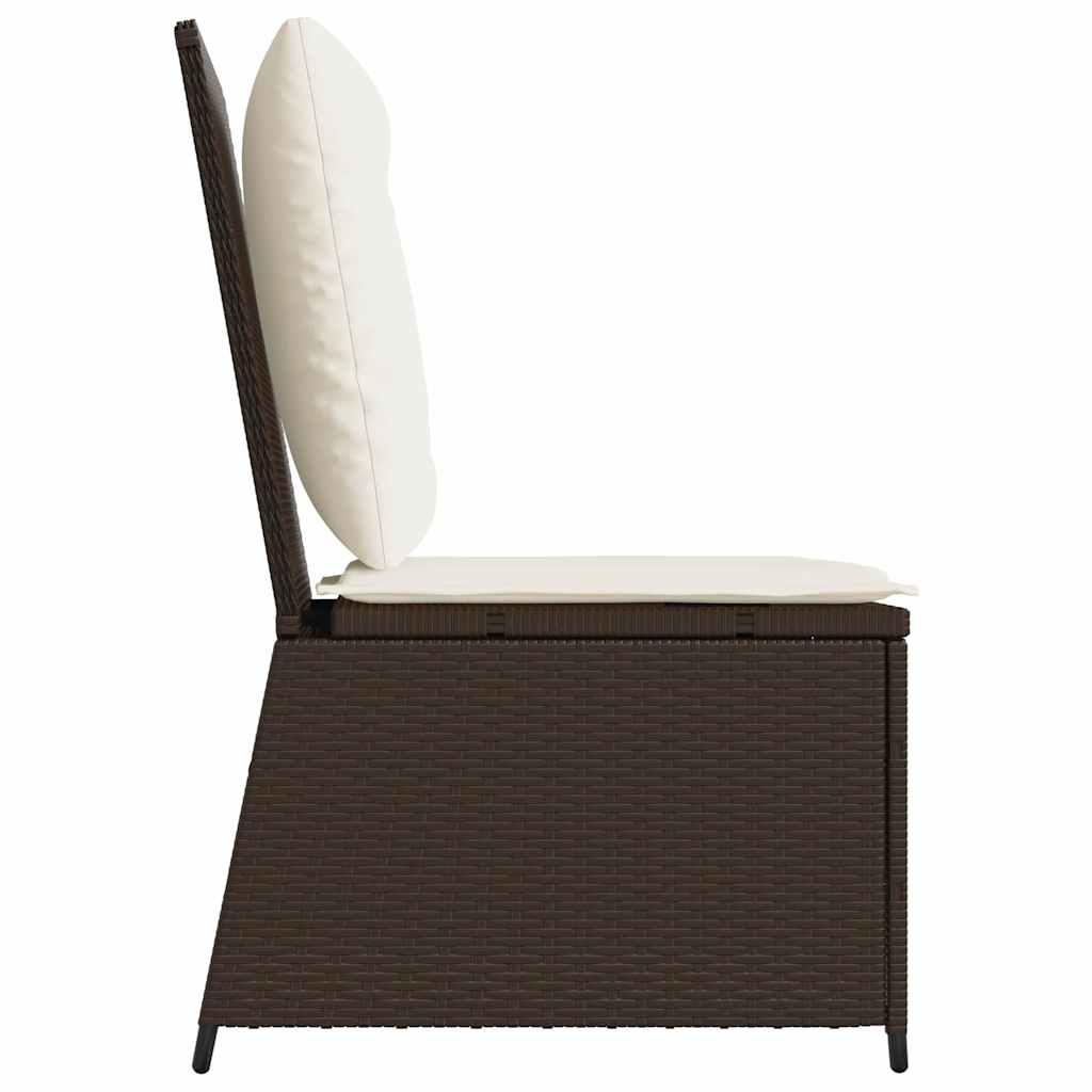Divano da giardino con cuscino-Sofa da Giardino-Divano da esterno Nero e Bianco Crema polyrattan 513660