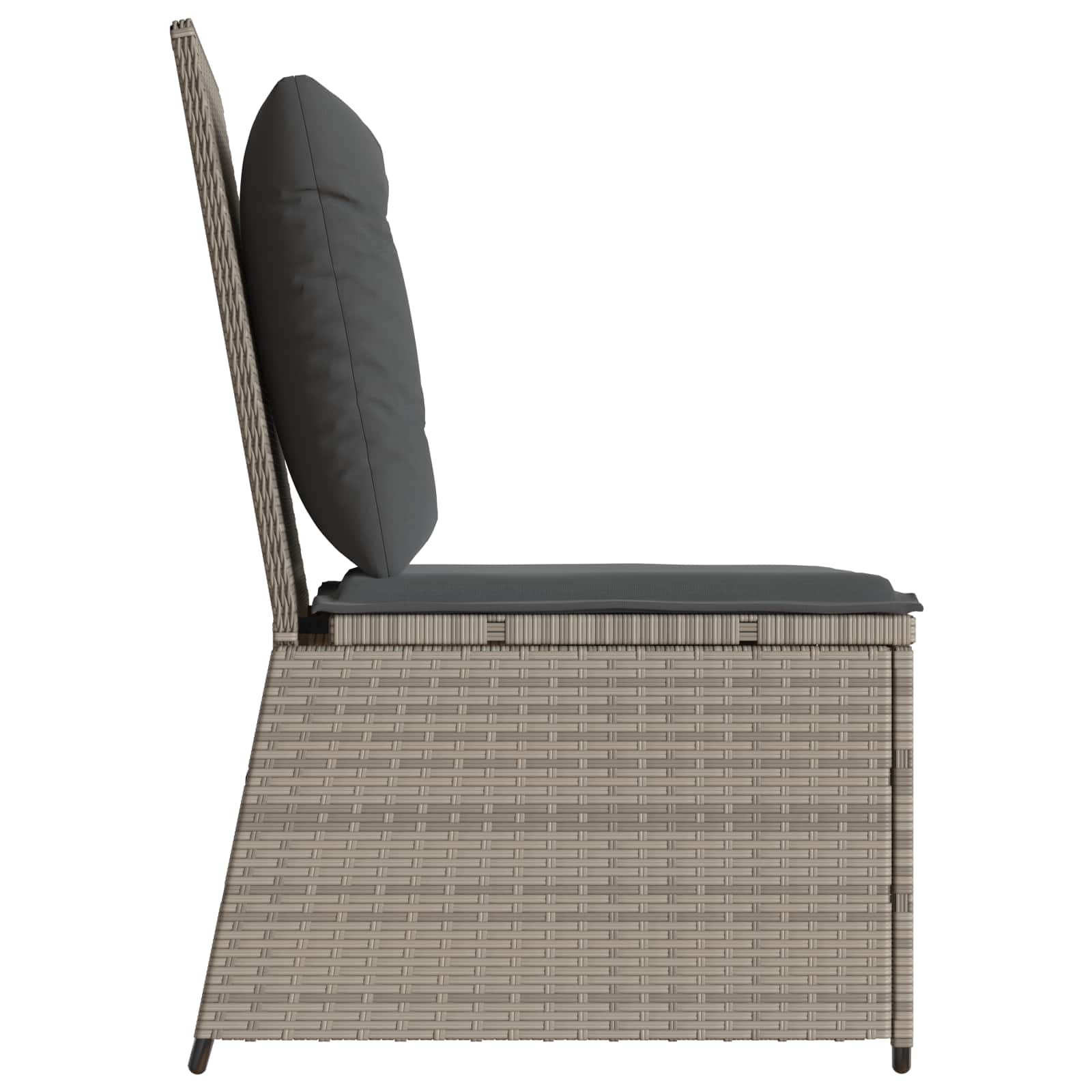 Divano da giardino con cuscino Grigio chiaro Poly Rattan 3394481