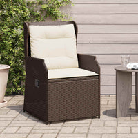 Panchina da giardino con cuscino 2 pcs Marrone Poly Rattan 3394486