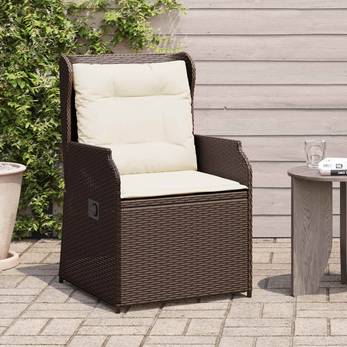 Panchina da giardino con cuscino 2 pcs Marrone Poly Rattan 3394486