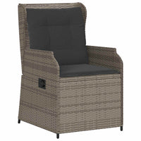 Panchina da giardino con cuscino 2 pcs Grigio Poly Rattan 3394487