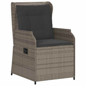 Panchina da giardino con cuscino 2 pcs Grigio Poly Rattan 3394487