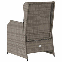 Panchina da giardino con cuscino 2 pcs Grigio Poly Rattan 3394487
