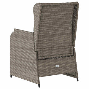 Panchina da giardino con cuscino 2 pcs Grigio Poly Rattan 3394487