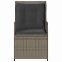 vidaXL Panchina da giardino con cuscino 2 pcs Grigio Poly Rattan
