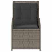 Panchina da giardino con cuscino 2 pcs Grigio Poly Rattan 3394487