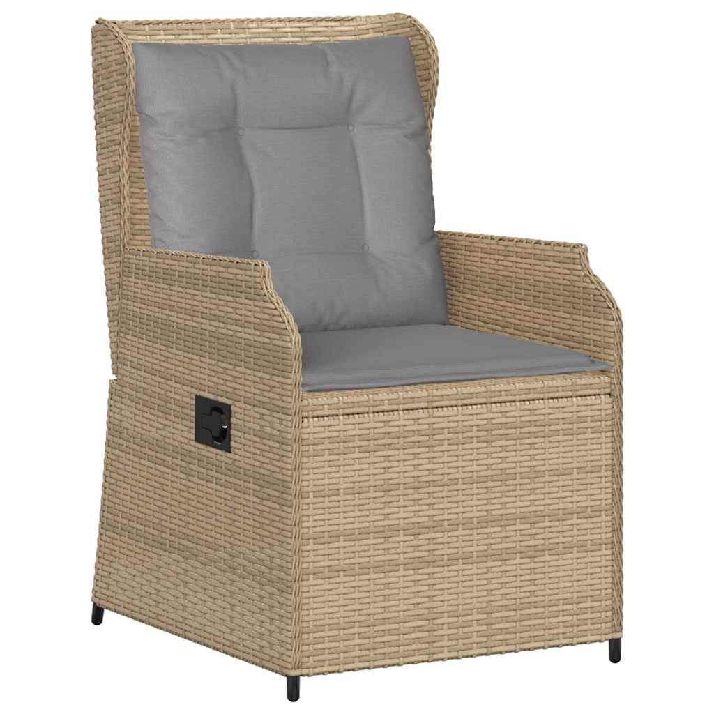 vidaXL Panchina da giardino con cuscino 2 pcs Beige Poly Rattan