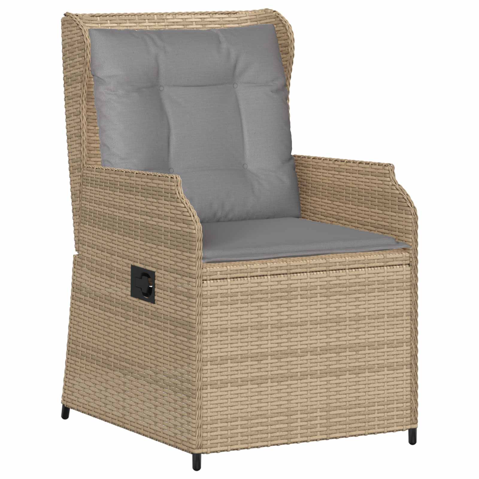 Panchina da giardino con cuscino 2 pcs Beige Poly Rattan 3394488