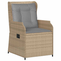 Panchina da giardino con cuscino 2 pcs Beige Poly Rattan 3394488