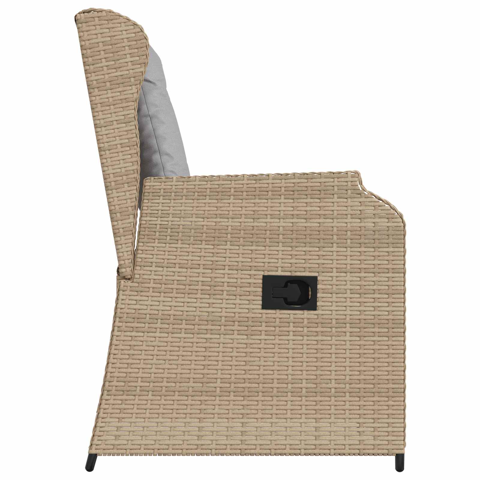 Panchina da giardino con cuscino 2 pcs Beige Poly Rattan 3394488