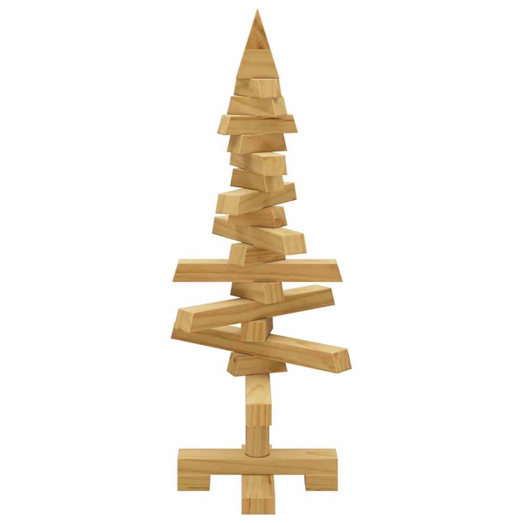 Albero di Natale in legno-Decorazioni natalizie Marrone 60 cm legno-Decorazioni natalizie di pino massello