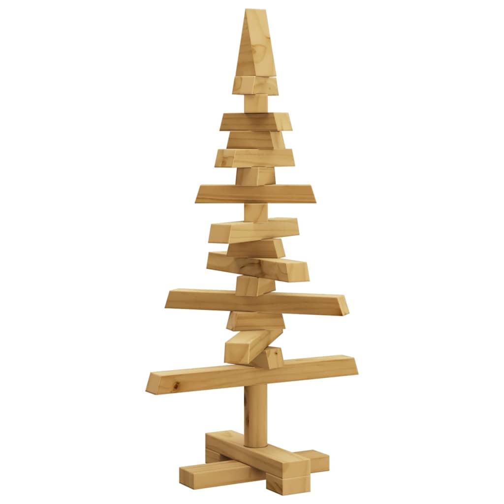 Albero di Natale in legno-Decorazioni natalizie Marrone 60 cm legno-Decorazioni natalizie di pino massello