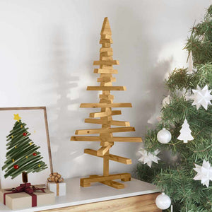 Albero di Natale in legno Marrone 90 cm Legno di pino massello 42016698