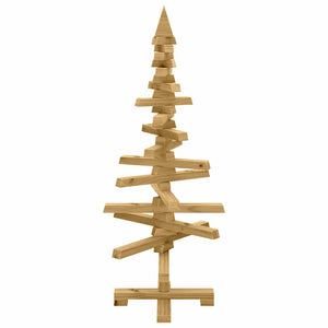 Albero di Natale in legno Marrone 90 cm Legno di pino massello 42016698