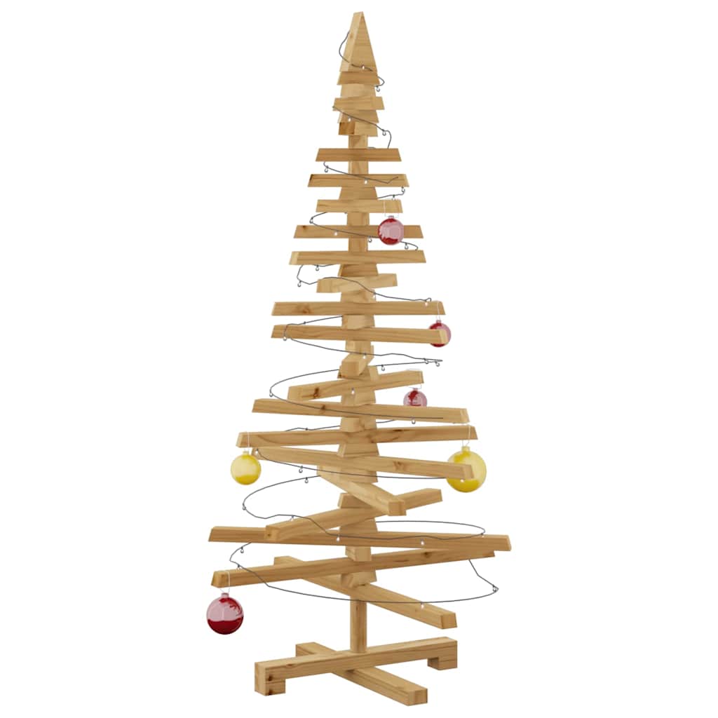 Albero di Natale in legno Marrone 120 cm Legno di pino massello 42016699