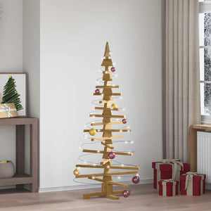 Albero di Natale in legno Marrone 150 cm Legno di pino massello 42016700