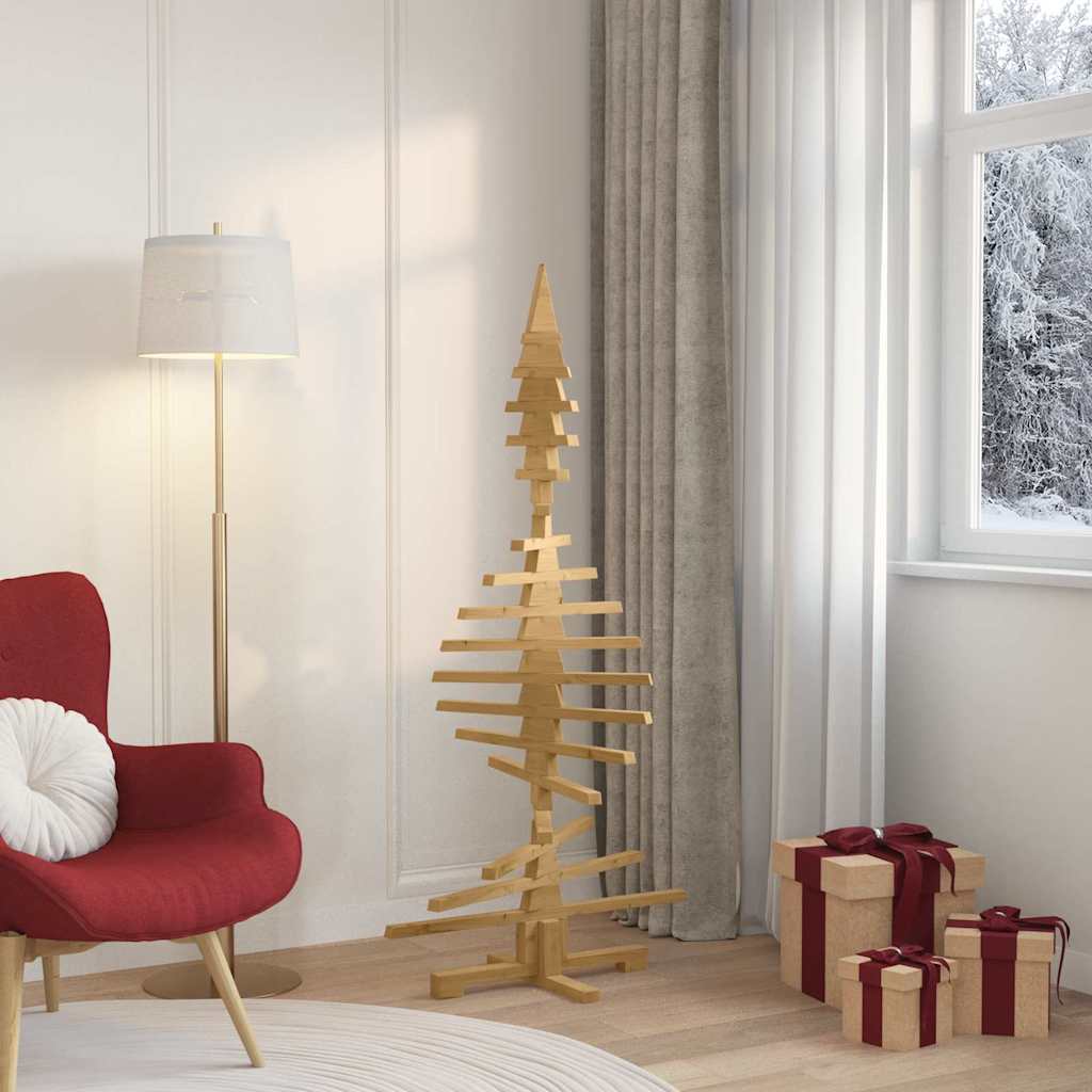 Albero di Natale in legno Marrone 150 cm Legno di pino massello 42016700