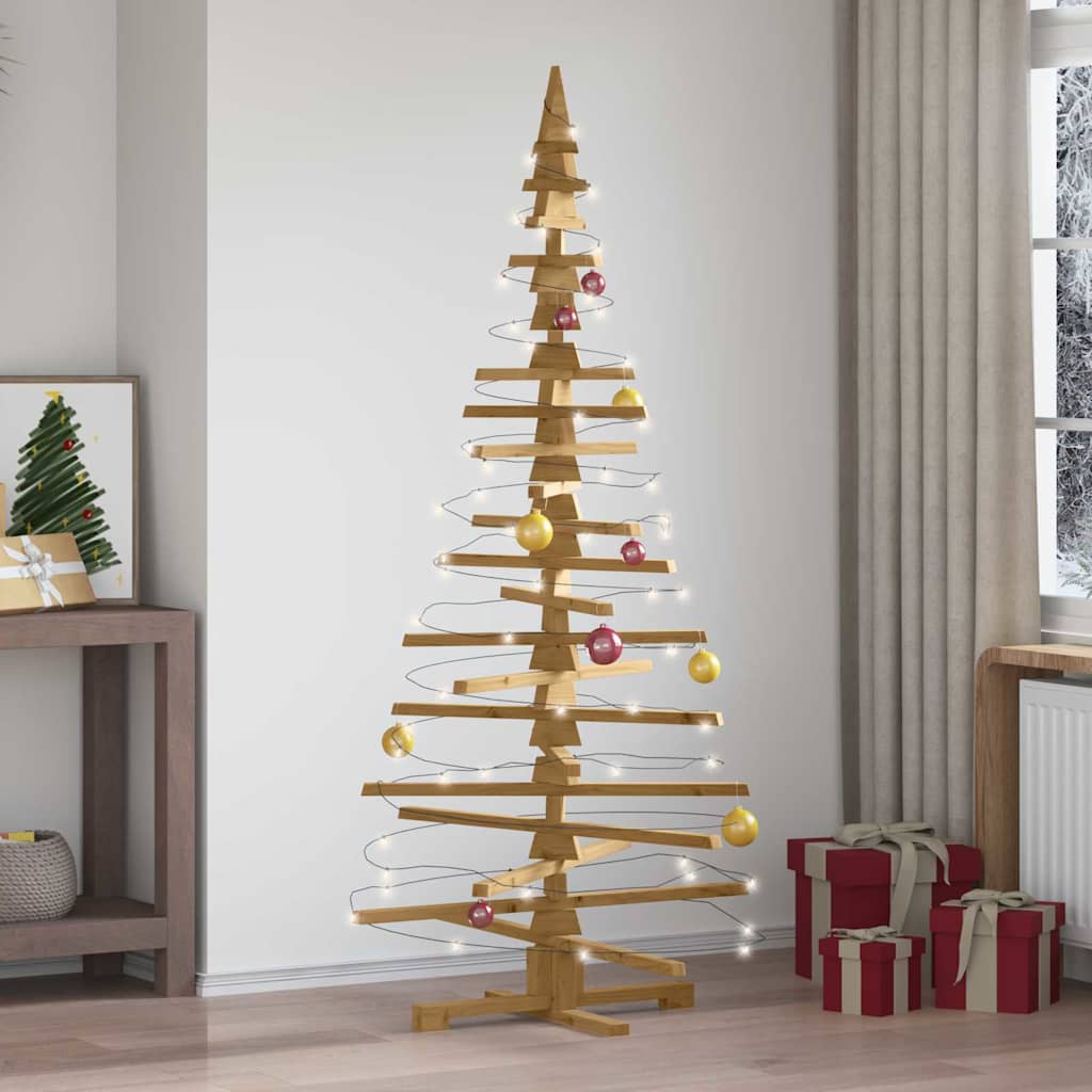 Albero di Natale in legno Marrone 180 cm Legno di pino massello 42016701