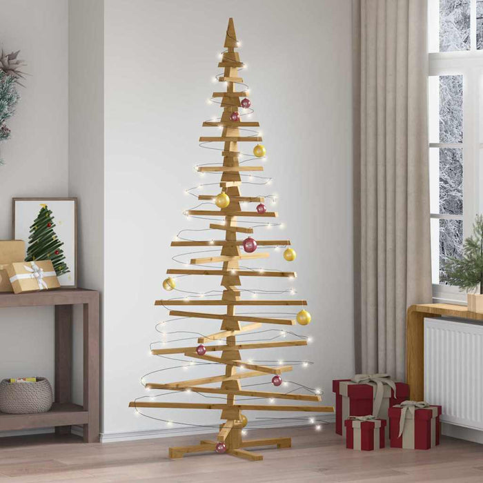 Albero di Natale in legno Marrone 210 cm Legno di pino massello 42016702