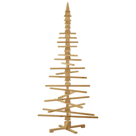 Albero di Natale in legno Marrone 210 cm Legno di pino massello 42016702